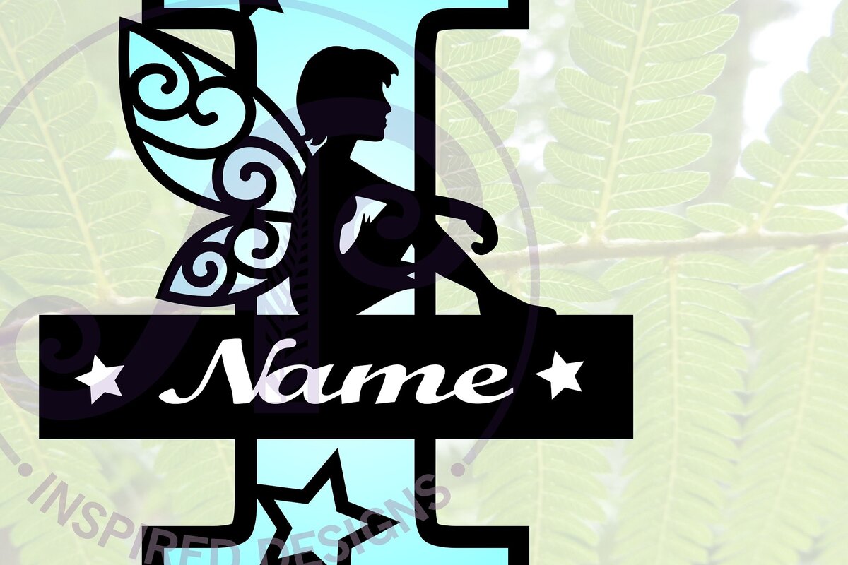 Intra απο ξύλο plywood  Χρώμα wenge 3mm-4mm πάχος - Fairy Letter I Μονόγραμμα Cut Δίασταση 30x20 cm INTRAFABR-88166548