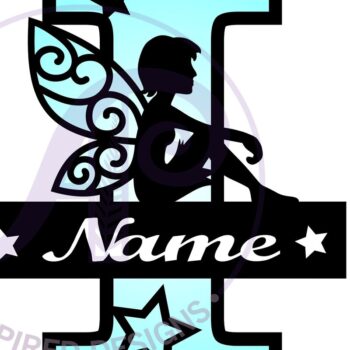 Intra απο ξύλο plywood  Χρώμα wenge 3mm-4mm πάχος - Fairy Letter I Μονόγραμμα Cut Δίασταση 30x20 cm INTRAFABR-88166548 - Image 3