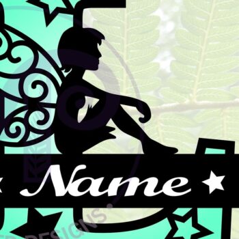 Intra απο ξύλο plywood  Χρώμα wenge 3mm-4mm πάχος - Fairy Letter L Μονόγραμμα Cut Δίασταση 30x20 cm INTRAFABR-88166704 - Image 1