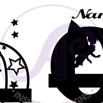 Intra απο ξύλο plywood  Χρώμα wenge 3mm-4mm πάχος - Fairy Letter O Μονόγραμμα Cut Δίασταση 30x20 cm INTRAFABR-88166091 - Image 2