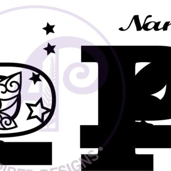 Intra απο ξύλο plywood  Χρώμα wenge 3mm-4mm πάχος - Fairy Letter P Μονόγραμμα Cut Δίασταση 30x20 cm INTRAFABR-88166131 - Image 2