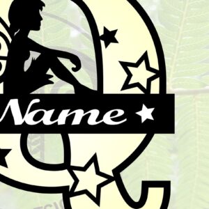 Intra απο ξύλο plywood  Χρώμα wenge 3mm-4mm πάχος - Fairy Letter Q Μονόγραμμα Cut Δίασταση 30x20 cm INTRAFABR-88166150