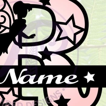 Intra απο ξύλο plywood  Χρώμα wenge 3mm-4mm πάχος - Fairy Letter R Μονόγραμμα Cut Δίασταση 30x20 cm INTRAFABR-88166181 - Image 1