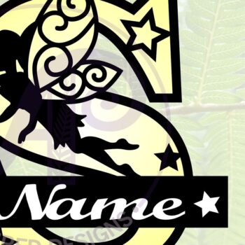 Intra απο ξύλο plywood  Χρώμα wenge 3mm-4mm πάχος - Fairy Letter S Μονόγραμμα Cut Δίασταση 30x20 cm INTRAFABR-88166219 - Image 1