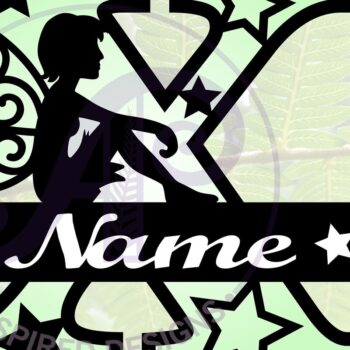 Intra απο ξύλο plywood  Χρώμα wenge 3mm-4mm πάχος - περικοπής Fairy Letter X Monogram Δίασταση 30x20 cm INTRAFABR-88638046 - Image 1