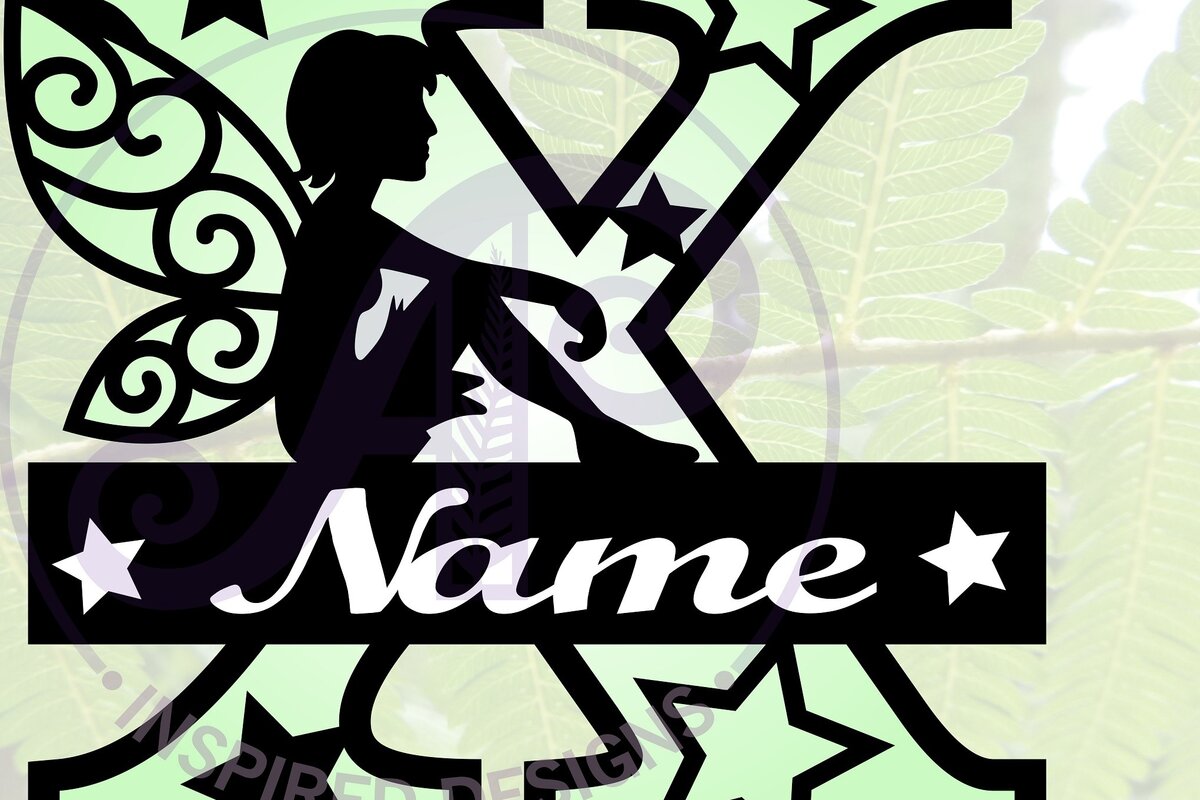 Intra απο ξύλο plywood  Χρώμα wenge 3mm-4mm πάχος - περικοπής Fairy Letter X Monogram Δίασταση 30x20 cm INTRAFABR-88638046