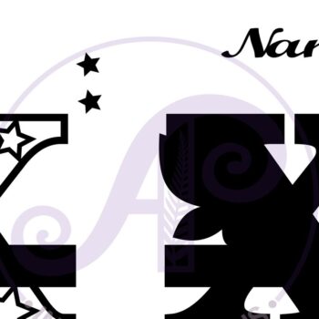 Intra απο ξύλο plywood  Χρώμα wenge 3mm-4mm πάχος - περικοπής Fairy Letter X Monogram Δίασταση 30x20 cm INTRAFABR-88638046 - Image 2