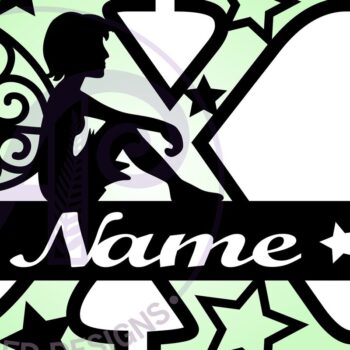 Intra απο ξύλο plywood  Χρώμα wenge 3mm-4mm πάχος - περικοπής Fairy Letter X Monogram Δίασταση 30x20 cm INTRAFABR-88638046 - Image 3