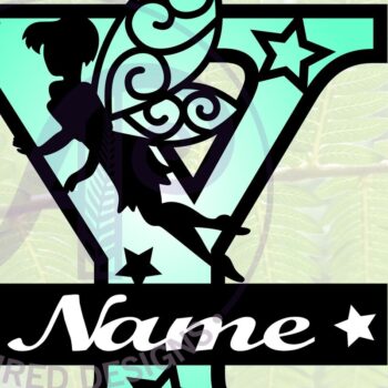 Intra απο ξύλο plywood  Χρώμα wenge 3mm-4mm πάχος - Fairy Letter Y Μονόγραμμα Cut Δίασταση 30x20 cm INTRAFABR-88357144 - Image 1