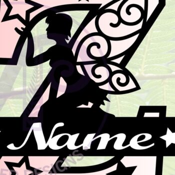 Intra απο ξύλο plywood Χρώμα wenge 3mm-4mm πάχος - περικοπής Fairy Letter Z Monogram Δίασταση 30x20 cm INTRAFABR-89110571 - Image 1