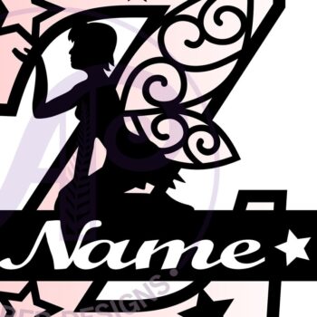 Intra απο ξύλο plywood Χρώμα wenge 3mm-4mm πάχος - περικοπής Fairy Letter Z Monogram Δίασταση 30x20 cm INTRAFABR-89110571 - Image 3