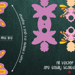 Intra απο ξύλο plywood  Χρώμα wenge 3mm-4mm πάχος - Πρότυπο θήκης Lollipop νεράιδων Δίασταση 30x20 cm INTRAFABR-89110736