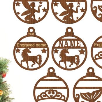 Intra απο ξύλο plywood  Χρώμα wenge 3mm-4mm πάχος - Fairy, Mermaid, Unicorn και Tiara Decos Δίασταση 6x6 cm INTRAFABR-89110760 - Image 1