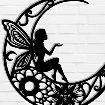 Intra απο ξύλο plywood  Χρώμα wenge 3mm-4mm πάχος - κοπής με λέιζερ Fairy Moon Δίασταση 40x50 cm INTRAFABR-89110831 - Image 1