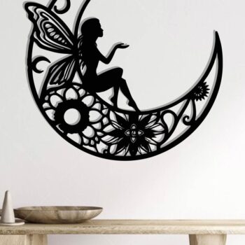 Intra απο ξύλο plywood  Χρώμα wenge 3mm-4mm πάχος - κοπής με λέιζερ Fairy Moon Δίασταση 40x50 cm INTRAFABR-89110831 - Image 2