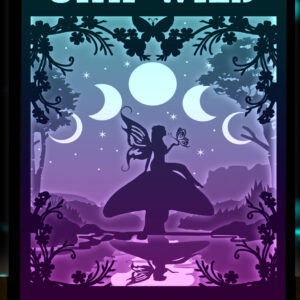 Intra απο ξύλο plywood  Χρώμα wenge 3mm-4mm πάχος - Πρότυπο φωτιστικού κουτιού χαρτιού κοπής Fairy Moon Δίασταση 20x20 cm INTRAFABR-87774929