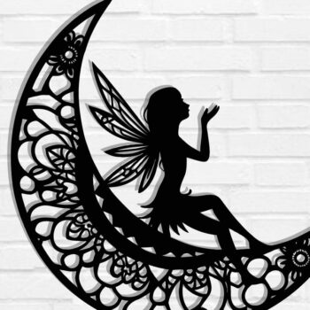 Intra απο ξύλο plywood  Χρώμα wenge 3mm-4mm πάχος - με λέιζερ από χαρτί Fairy Moon Δίασταση 40x50 cm INTRAFABR-87774956 - Image 1