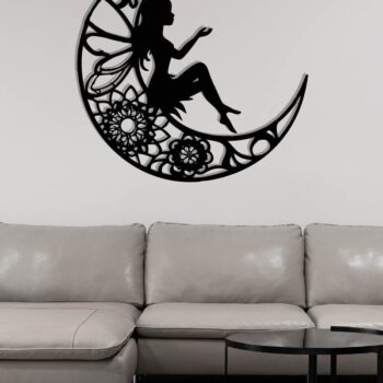 Intra απο ξύλο plywood Χρώμα wenge 3mm-4mm πάχος - με λέιζερ τοίχου Fairy Moon Δίασταση 40x50 cm INTRAFABR-87774995 - Image 3