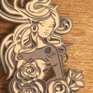 Intra απο ξύλο plywood  Χρώμα wenge 3mm-4mm πάχος - Fairy Multilayer /3D Fierytale Layered Δίασταση 30x20 cm INTRAFABR-87775042