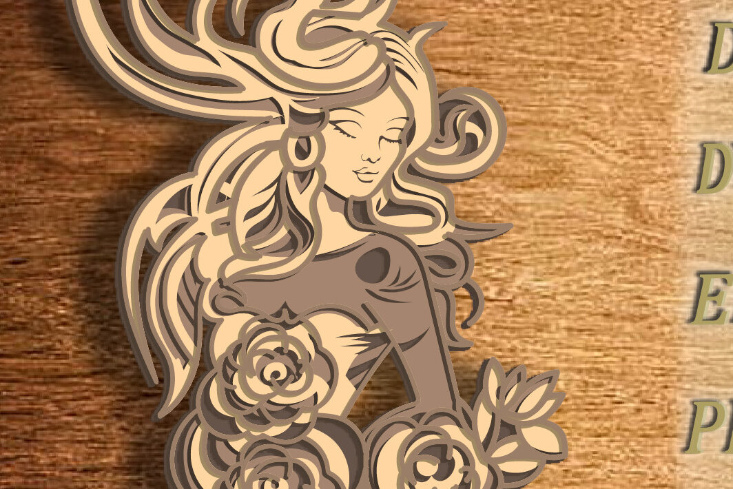 Intra απο ξύλο plywood  Χρώμα wenge 3mm-4mm πάχος - Fairy Multilayer /3D Fierytale Layered Δίασταση 30x20 cm INTRAFABR-87775042