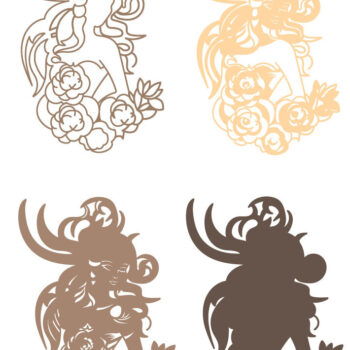 Intra απο ξύλο plywood  Χρώμα wenge 3mm-4mm πάχος - Fairy Multilayer /3D Fierytale Layered Δίασταση 30x20 cm INTRAFABR-87775042 - Image 2