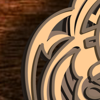 Intra απο ξύλο plywood  Χρώμα wenge 3mm-4mm πάχος - Fairy Multilayer /3D Fierytale Layered Δίασταση 30x20 cm INTRAFABR-87775042 - Image 3