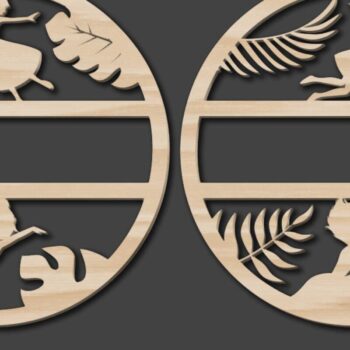 Intra απο ξύλο plywood Χρώμα wenge 3mm-4mm πάχος - Πακέτο κοπής λέιζερ Sign Name Fairy Δίασταση 30x20 cm INTRAFABR-87775157 - Image 1