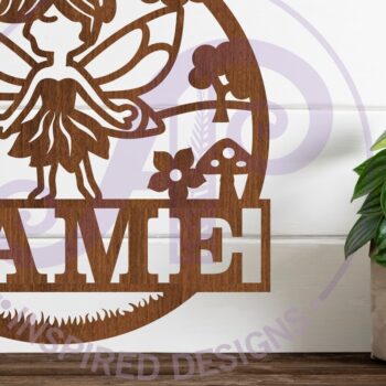 Intra απο ξύλο plywood Χρώμα wenge 3mm-4mm πάχος - Πρότυπο κοπής με λέιζερ Sin Name Fairy Δίασταση 30x20 cm INTRAFABR-87775230 - Image 1