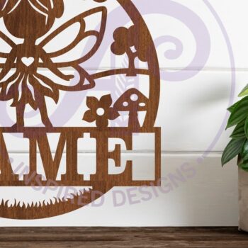 Intra απο ξύλο plywood  Χρώμα wenge 3mm-4mm πάχος - Πρότυπο κοπής με λέιζερ Sin Name Fairy Δίασταση 30x20 cm INTRAFABR-87775282 - Image 1