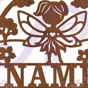 Intra απο ξύλο plywood  Χρώμα wenge 3mm-4mm πάχος - Πρότυπο κοπής με λέιζερ Sin Name Fairy Δίασταση 30x20 cm INTRAFABR-87775282 - Image 4