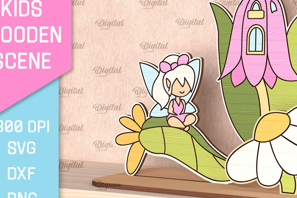 Intra απο ξύλο plywood  Χρώμα wenge 3mm-4mm πάχος - Fairy . Παιδική Ξύλινη Σκηνή Δίασταση 30x20 cm INTRAFABR-87774550