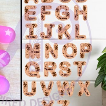 Intra απο ξύλο plywood  Χρώμα wenge 3mm-4mm πάχος - Μπρελόκ με θέμα τη νεράιδα Σχέδια επιστολών Δίασταση 4x4 cm INTRAFABR-74743592 - Image 1