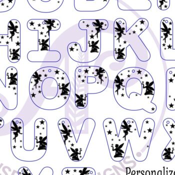 Intra απο ξύλο plywood  Χρώμα wenge 3mm-4mm πάχος - Μπρελόκ με θέμα τη νεράιδα Σχέδια επιστολών Δίασταση 4x4 cm INTRAFABR-74743592 - Image 2