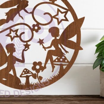 Intra απο ξύλο plywood Χρώμα wenge 3mm-4mm πάχος - Επιγραφή Fairy Wall Art, . Διάνυσμα Δίασταση 40x50 cm INTRAFABR-74732179 - Image 1