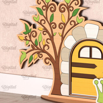 Intra απο ξύλο plywood  Χρώμα wenge 3mm-4mm πάχος - Fairy Ξύλινη Πόρτα Κήπου Δίασταση 30x20 cm INTRAFABR-74740545 - Image 1