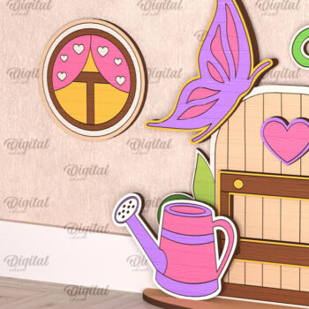 Intra απο ξύλο plywood  Χρώμα wenge 3mm-4mm πάχος - Fairy Ξύλινη Πόρτα Κήπου Δίασταση 30x20 cm INTRAFABR-74740698 - Image 1