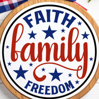 Intra απο ξύλο plywood  Χρώμα wenge 3mm-4mm πάχος - Faith Family Freedom USA στρογγυλή πινακίδα πόρτας Δίασταση 40x50 cm INTRAFABR-118485966 - Image 8
