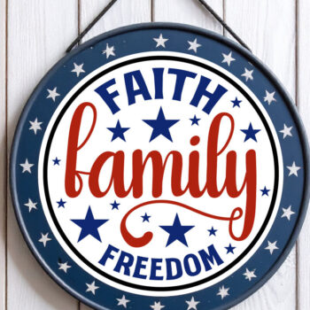 Intra απο ξύλο plywood  Χρώμα wenge 3mm-4mm πάχος - Faith Family Freedom USA στρογγυλή πινακίδα πόρτας Δίασταση 40x50 cm INTRAFABR-118485966 - Image 10
