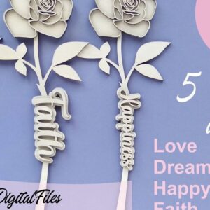 Intra απο ξύλο plywood  Χρώμα wenge 3mm-4mm πάχος - Faith Flower , Dream Flower Δίασταση 20x20 cm INTRAFABR-118355049