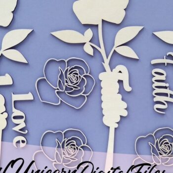 Intra απο ξύλο plywood  Χρώμα wenge 3mm-4mm πάχος - Faith Flower , Dream Flower Δίασταση 20x20 cm INTRAFABR-118355049 - Image 2