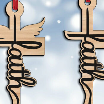 Intra απο ξύλο plywood  Χρώμα wenge 3mm-4mm πάχος - Πίστη Ιησού Χριστού Τιμίου Σταυρού Χριστούγεννα Δίασταση 6x6 cm INTRAFABR-118644963 - Image 1