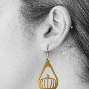 Intra απο ξύλο plywood Χρώμα wenge 3mm-4mm πάχος - Πακέτο φθινοπωρινών σκουλαρίκια - Δίασταση 3x3 cm INTRAFABR-118363180 - Image 2