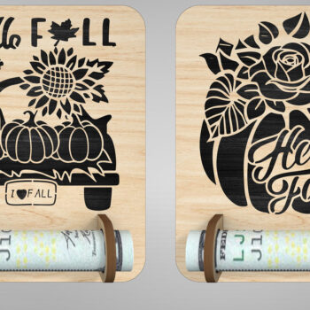 Intra απο ξύλο plywood Χρώμα wenge 3mm-4mm πάχος - Φθινοπωρινός κάτοχος χρημάτων Δίασταση 20x20 cm INTRAFABR-119279781 - Image 5