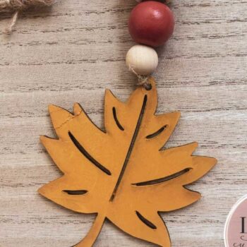 Intra απο ξύλο plywood Χρώμα wenge 3mm-4mm πάχος - Φθινοπωρινό Beaded Garland Tag αποκοπής Δίασταση 15x15 cm INTRAFABR-119533946 - Image 5