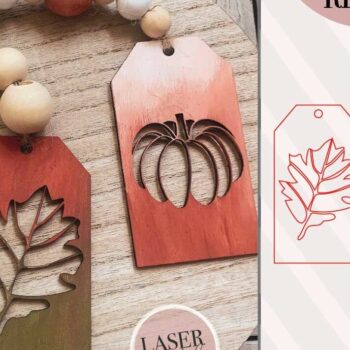 Intra απο ξύλο plywood Χρώμα wenge 3mm-4mm πάχος - Φθινοπωρινό Beaded Garland Tag αποκοπής Δίασταση 15x15 cm INTRAFABR-119533948 - Image 1