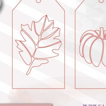 Intra απο ξύλο plywood Χρώμα wenge 3mm-4mm πάχος - Φθινοπωρινό Beaded Garland Tag αποκοπής Δίασταση 15x15 cm INTRAFABR-119533948 - Image 2