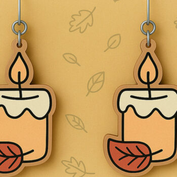 Intra απο ξύλο plywood  Χρώμα wenge 3mm-4mm πάχος - για φθινοπωρινά κεριά σκουλαρίκια Δίασταση 3x3 cm INTRAFABR-119533955 - Image 1