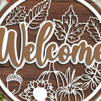 Intra απο ξύλο plywood Χρώμα wenge 3mm-4mm πάχος - Φθινοπωρινή κρεμάστρα πόρτας Δίασταση 20x20 cm INTRAFABR-123339189 - Image 1