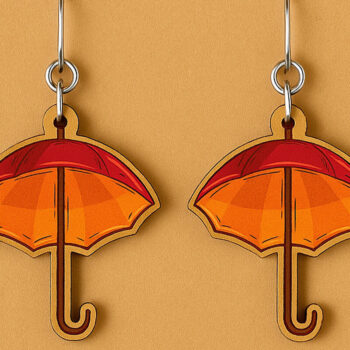 Intra απο ξύλο plywood  Χρώμα wenge 3mm-4mm πάχος - Φθινοπωρινά Σκουλαρίκια Πακέτο Δίασταση 3x3 cm INTRAFABR-98266046 - Image 15