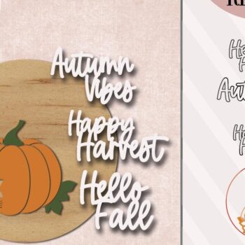 Intra απο ξύλο plywood  Χρώμα wenge 3mm-4mm πάχος - Φθινοπωρινού Floral Pumpkin Laser Δίασταση 4x4 cm INTRAFABR-102362496 - Image 3